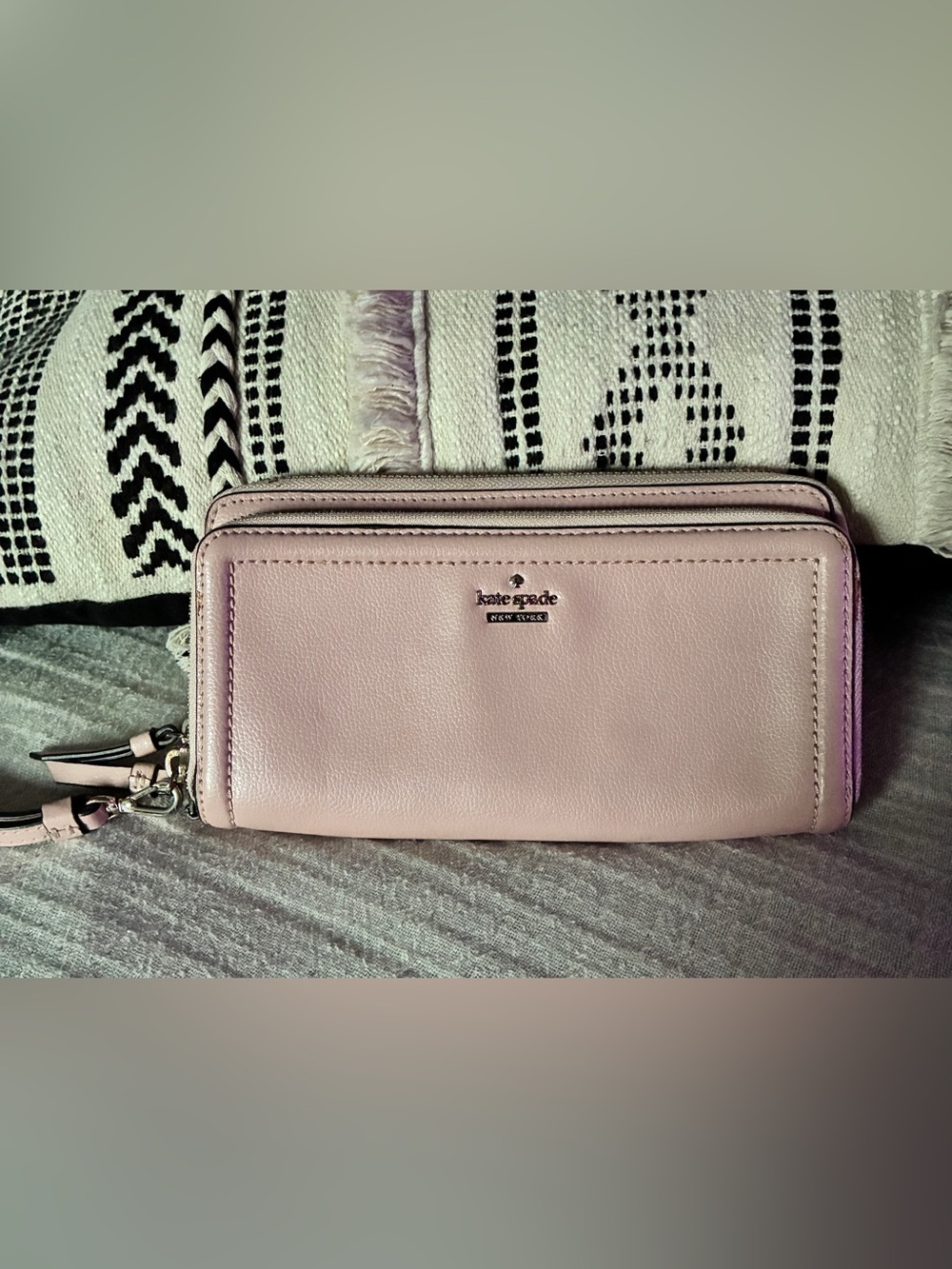 Kate Spade Patterson Drive Anita Wallet, Pebbled Leather, Warmbeige 272 VGC Good